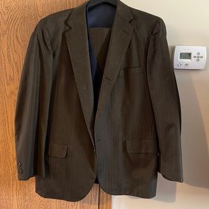 Vintage Gary McDonald Pure Virgin Wool Brown and Navy 3Pc Suit